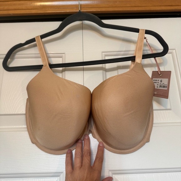 Panache Porcelain Elan  Plunge Bra nude tan underwire sz 32G NWT - Picture 2 of 7
